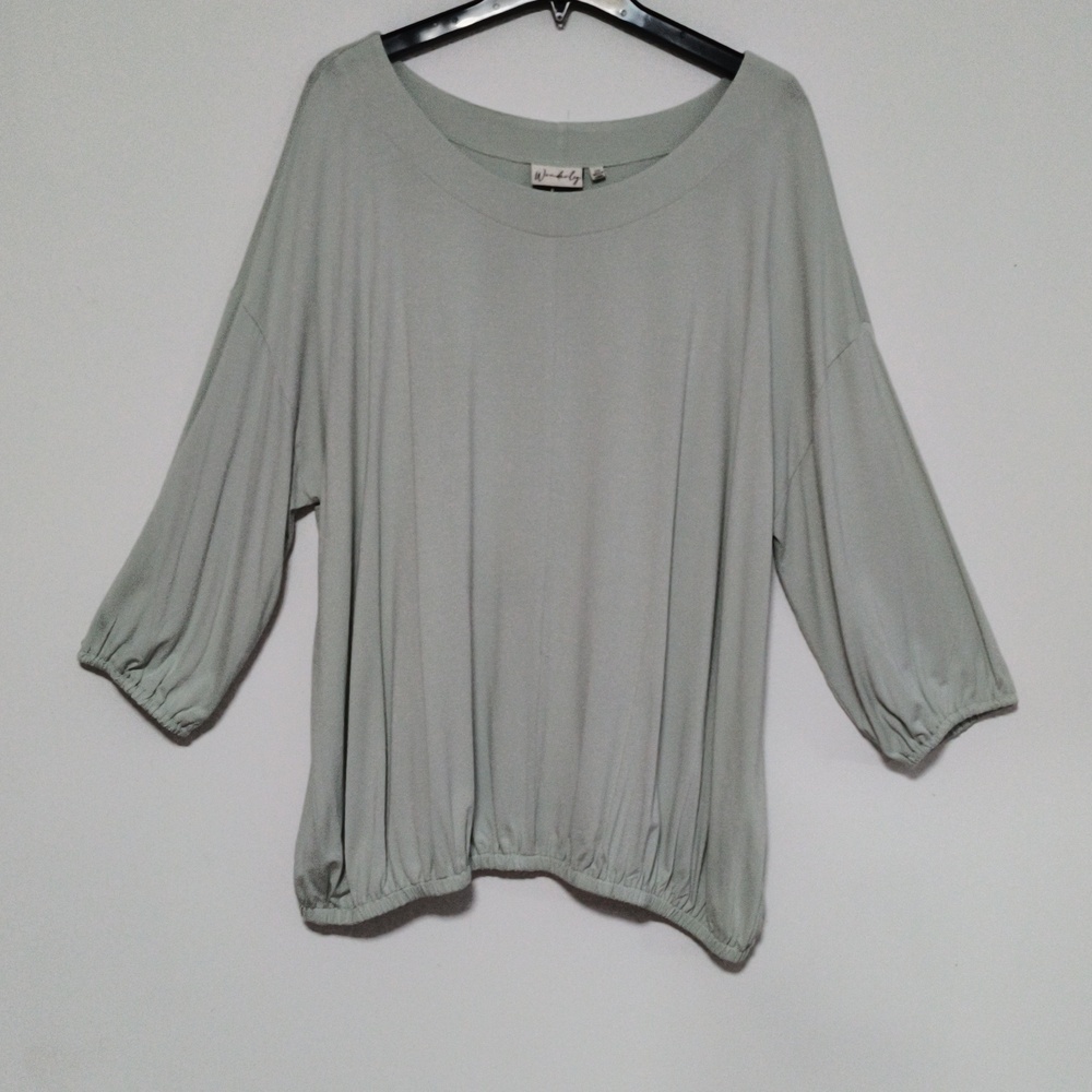 [5x$20] Wonderly Light Green Top / Size 2X